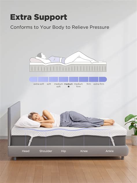 Snapklik PERLECARE 4 Inch Gel Memory Foam Mattress Topper For