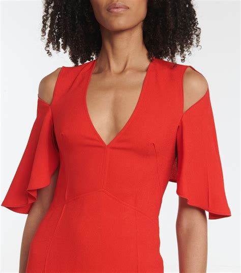 Midikleid Mit Cut Outs In Rot Victoria Beckham Mytheresa