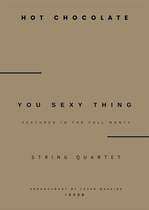 You Sexy Thing arr César Madeira by Hot Chocolate Sheet Music for String Quartet at Sheet
