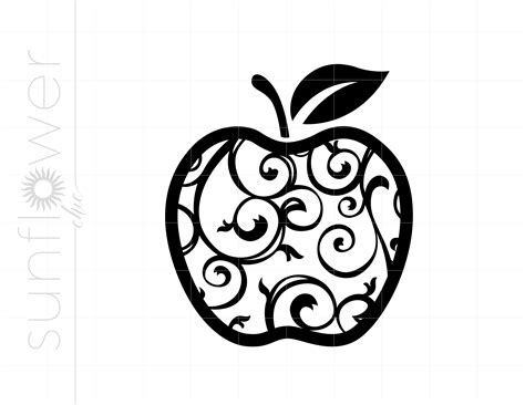 Apple Svg Apple Svg Cut Files Apple Cricut Silhouette Svg Etsy Denmark