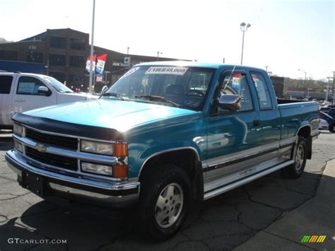 1994 Bright Teal Metallic Chevrolet C K K1500 Extended Cab 4x4 63723404 Photo 4