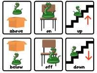 Preposition Flashcards With Snakes By Teach Simple