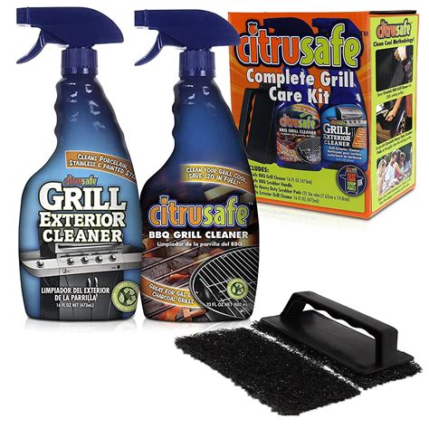 Citrusafe BBQ Care Kit Grill Cleaner Scrubber Grid Cleanser For