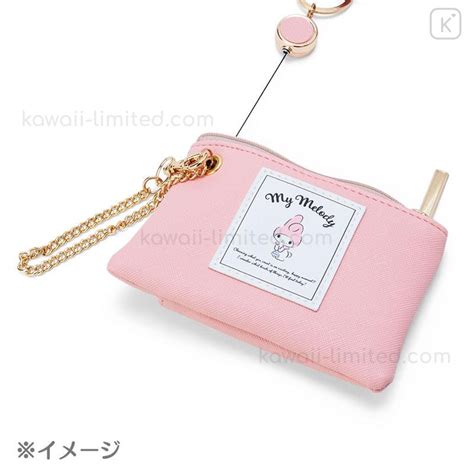 Japan Sanrio Key Card Pouch With Reel Cinnamoroll Kawaii Limited