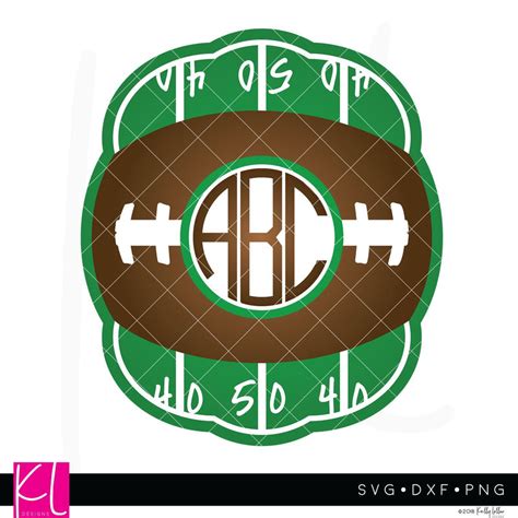 Football Monogram Frame - So Fontsy