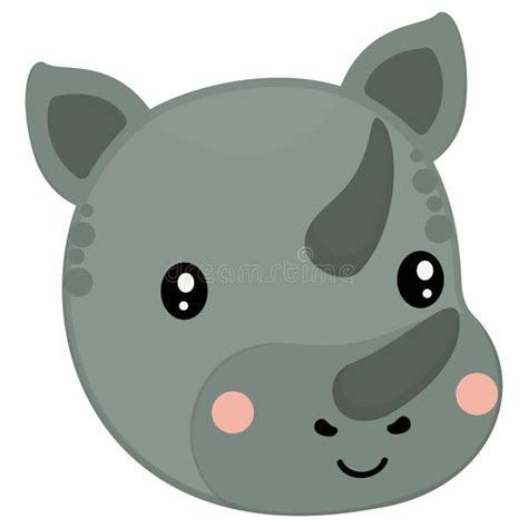 Sad face of rhino stock illustration. Illustration of face - 80151199