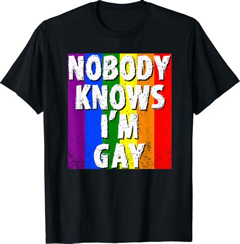 Niemand weiß dass ich schwul bin LGBT gay Pride T Shirt Amazon de Fashion