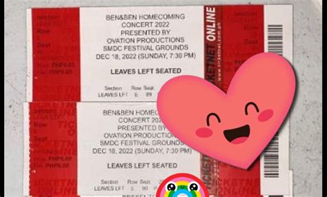 Ben and Ben Concert Tickets, Tickets & Vouchers, Event Tickets on Carousell