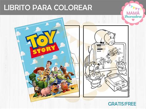 Mamá Decoradora Librito para colorear gratis de Toy Story