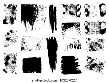 Vector Drawing Paints Strips Grunge Prints Stock Vector Royalty Free