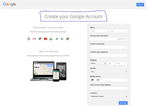 Create New Gmail Account Gadgettery