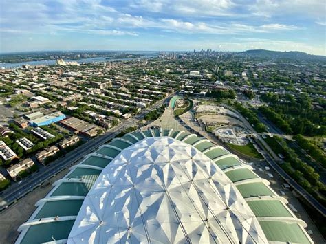 Montreal Tower Observatory at Olympic Park in Montreal Quebec Canada ...