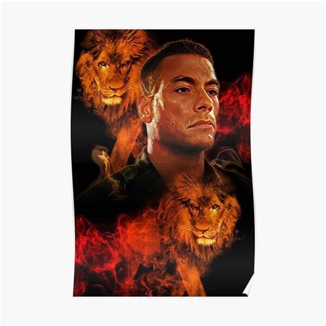 "Lionheart-Van Damme" Poster for Sale by DrawingAndText | Redbubble