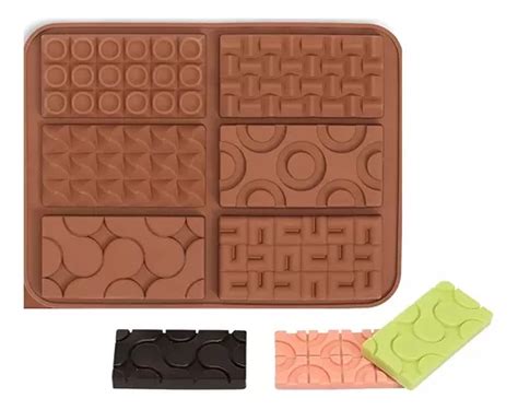 Molde Chocolate Moldes Reposteria Molde Silicona Barras 6cav Insumos