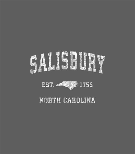 Salisbury North Carolina Nc Vintage Athletic Sport Digital Art By