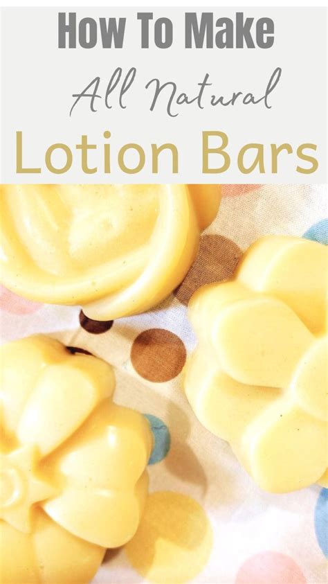 How To Make All Natural Lotion Bars Lotion Bars Homemade Skin Care