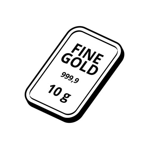 Fine gold bar line art isolated on white background 24086309 Vector Art ...