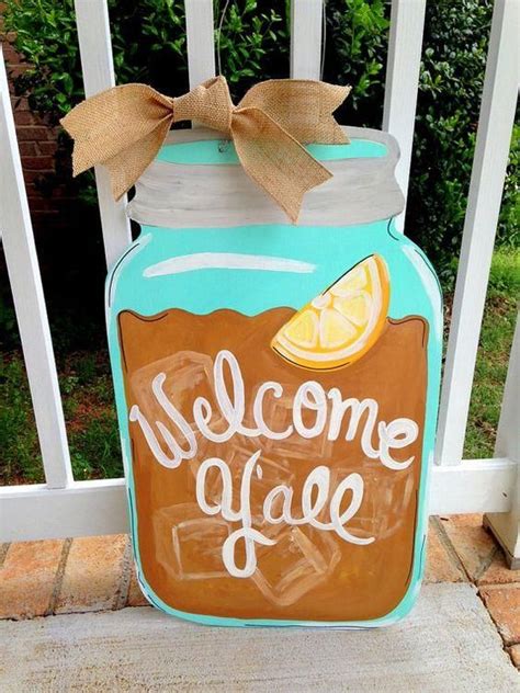 Mason Jar Wood Door Hanger Mason Jar Door Hanger Burlap Door Hangers