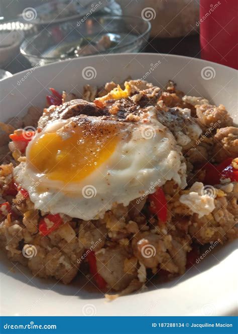 Chicken sisig egg stock photo. Image of food, breakfast - 187288134