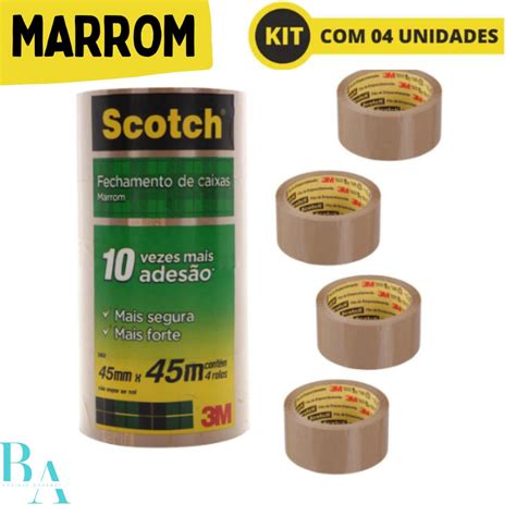 Fita De Empacotamento Marrom Mmx Mt Pacote Rolos M Shopee Brasil