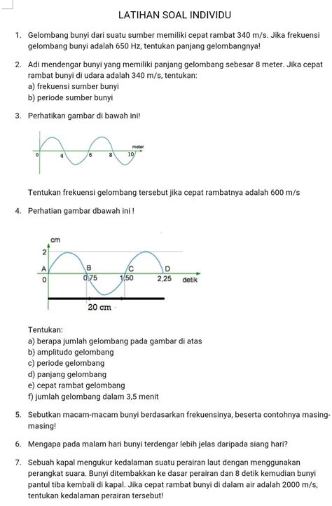 Latihan Soal Getaran Dan Gelombang Kelas 8 Homecare24