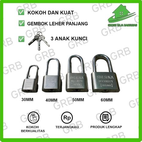 Jual GEMBOK STAINLESS ANTI MALING ANTI RUST ANTI CUT 30 40 50 60 Mm