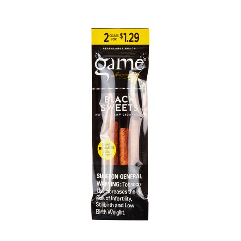 Game Vega Cigarillos Black Sweet Foil 2 For 129 30 Pouches Of 2