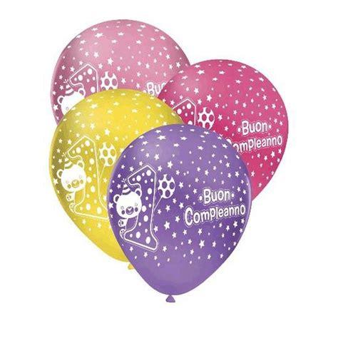 PALLONCINI IN LATTICE MULTICOLOR 12 30CM STAMPA GLOBO BUON 1