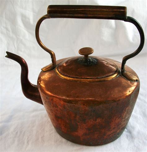 Antique Copper And Brass Tea Kettle - Antique Poster