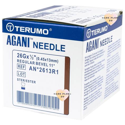 Terumo AGANI Needle 18G 19G 21G 23G 25G 26G 27G 30G 100 S Box