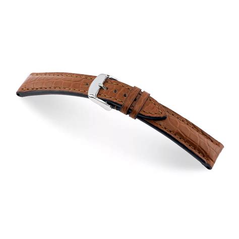 Rios Superior Alligator Leather Watch Strap Mahogany Chroonoo