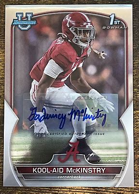 Kool Aid McKinstry Alabama Crimson Tide 2022 Bowman University Chrome