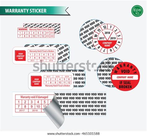 Set Warranty Seal Set Warranty Sticker Stock Vector Royalty Free 465101588 Shutterstock