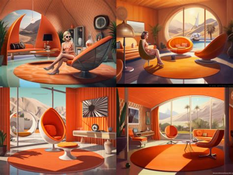 Retro Futurism Art 1960s Wall Art Space Age Wall Decor For Retro Living Room Downloadable