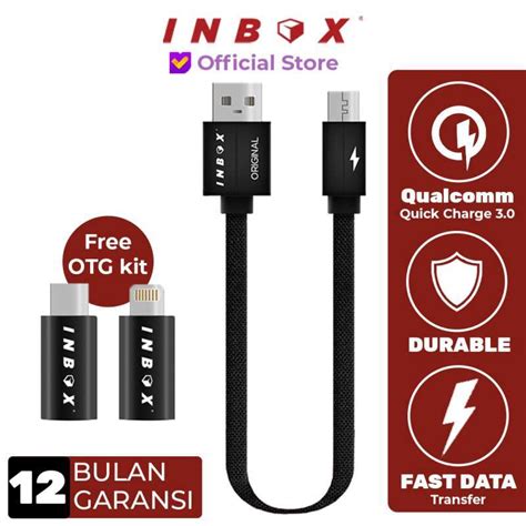 Jual Inbox Kabel Data Micro Usb Nylon Braided Fast Charging Free Otg