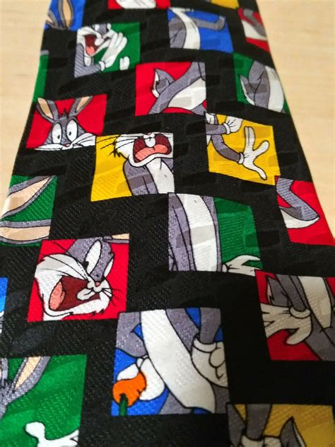 Bugs Bunny Tie Looney Tunes Mania 1996 Silk Necktie Gem