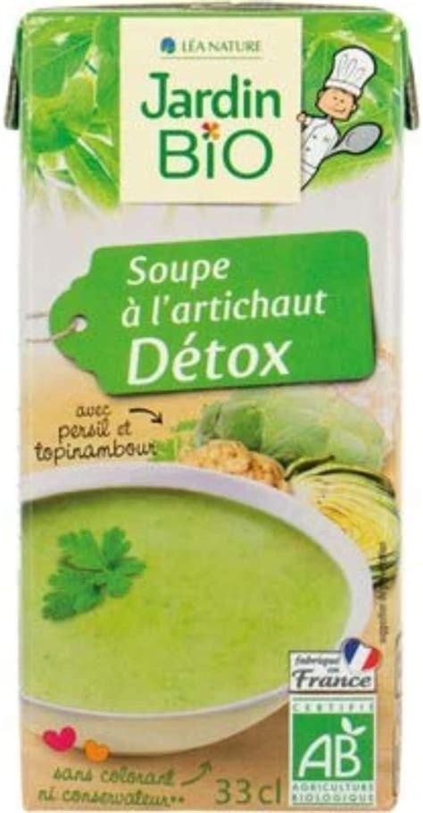 Jardin Bio Etic Soupe Veloutée Artichaut Détox 330 ml Amazon fr