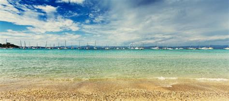 Strand Panorama Stockbild Bild Von Wasser Wolken Horizont 38619807