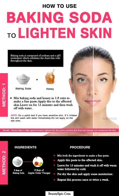 How To Whiten Lighten Skin With Baking Soda Lighten Skin Skin Care Natural Skin Care