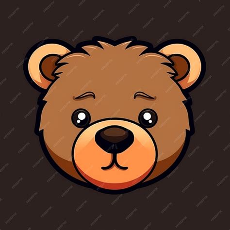 Cute Bear Face Clip Art