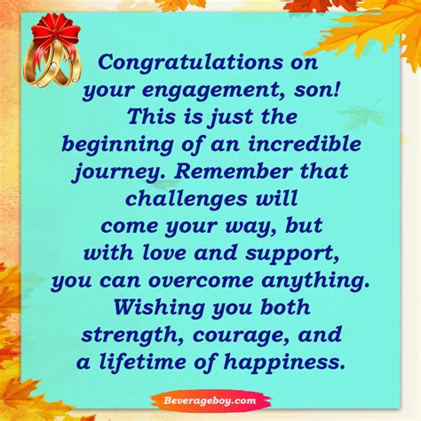 Engagement Wishes For Son Beverageboy