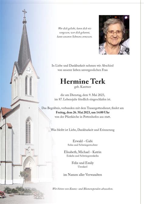 Hermine Terk Bestattung Kallaus