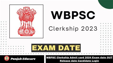 Wbpsc Clerkship Admit Card Punjab Educare