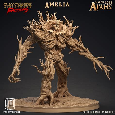 Large Tree Guardian Miniature Treant Awakened Tree Tabletop Gaming Dnd