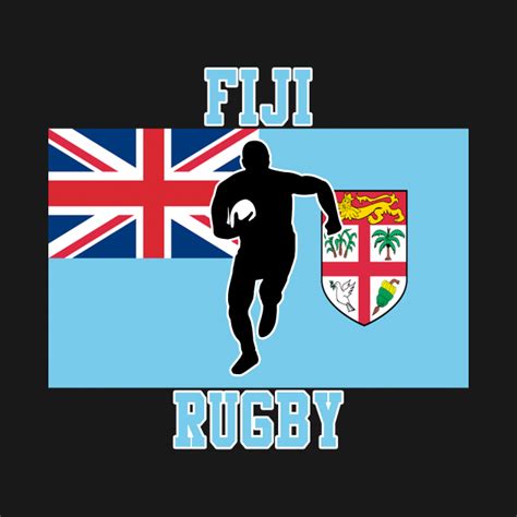 Fiji Rugby with Fijiian Flag - Fiji Rugby - T-Shirt | TeePublic