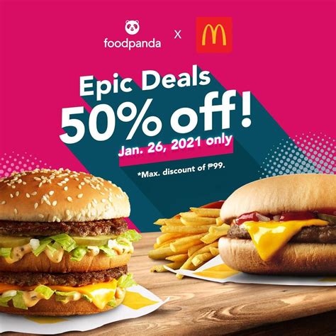 Mcdonalds Epic Deals Get Off On Orders Via Foodpanda Food