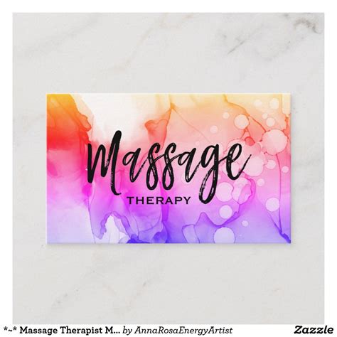 Logo Massage Therapist Massage Therapy Qr Business Card Zazzle