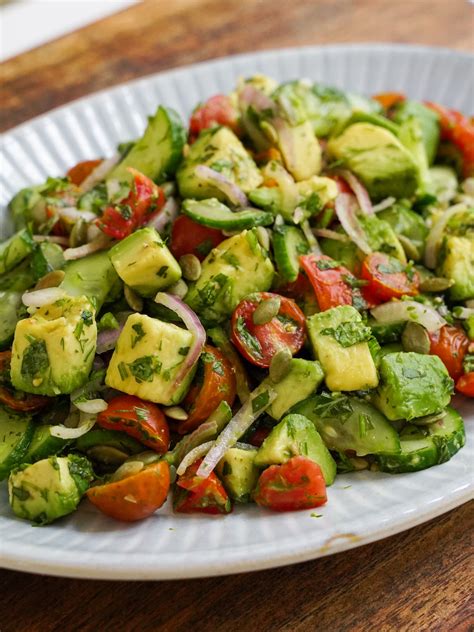 Cucumber Tomato Avocado Salad