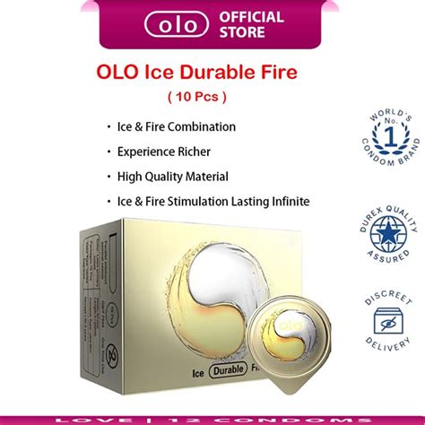 OLO Hyaluronic Acid 001 Ultra Thin Condom Ice Fire Long Lasting 10 Pcs