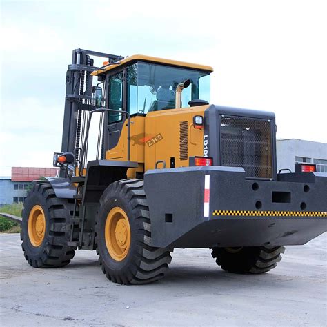 Articulated All Terrain Forklift Automatic 10ton Rough Terraiin Fork Lift 4wd Forklift With 3m 4